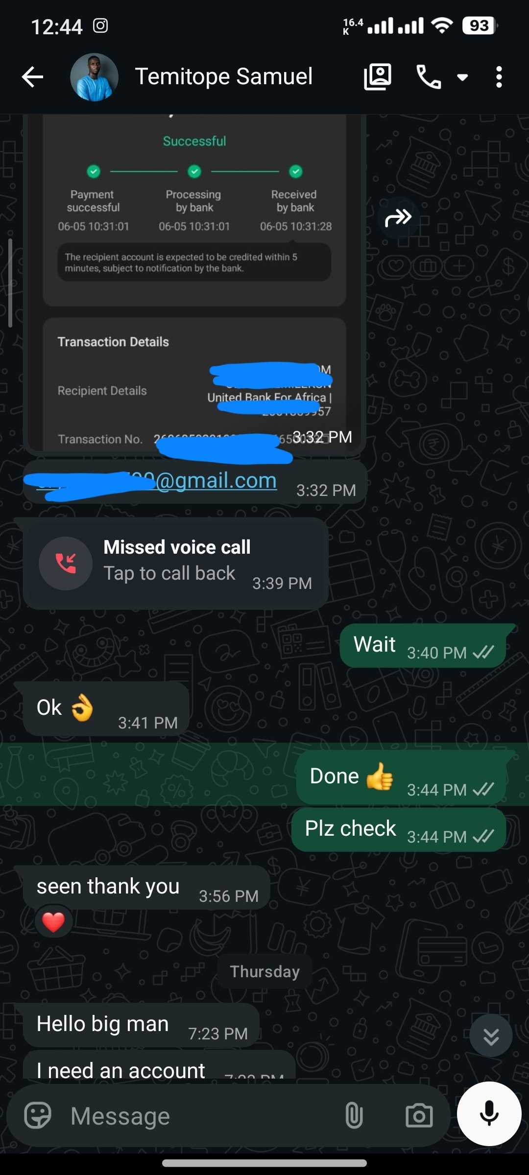 WhatsApp chat proof — Monthly activation from 