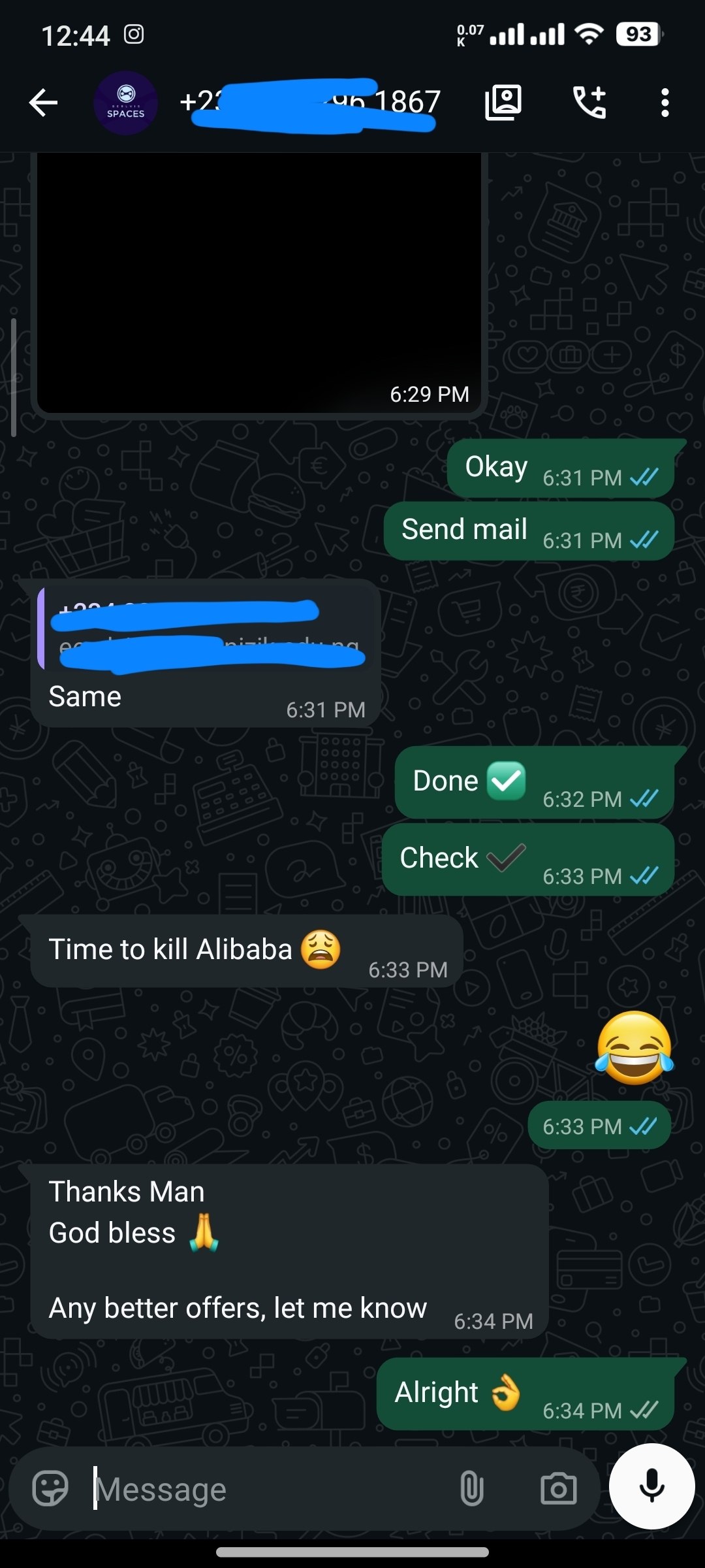 WhatsApp chat proof — Monthly activation from 
